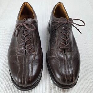 Delta Ultrasoft Brown Leather Oxford‎ Dress Shoes Mens 10 D Anatomic Gel 3117